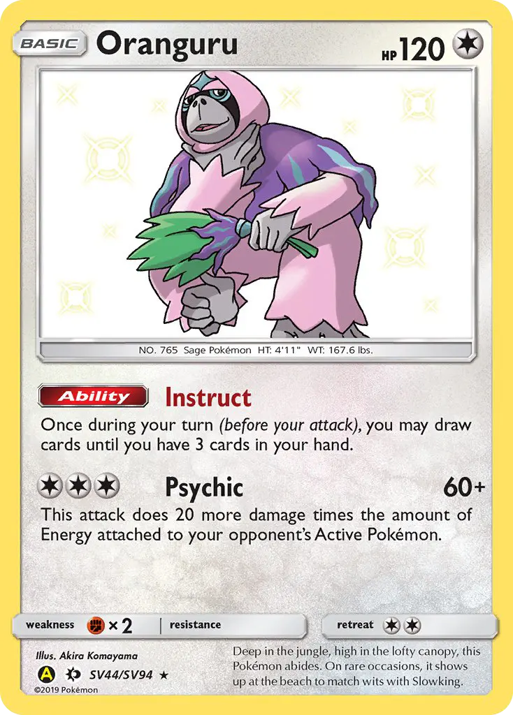 Oranguru, Pokémon card