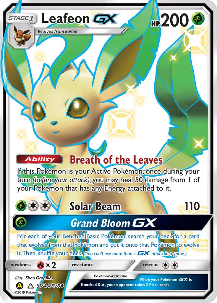 Leafeon-GX, Pokémon card