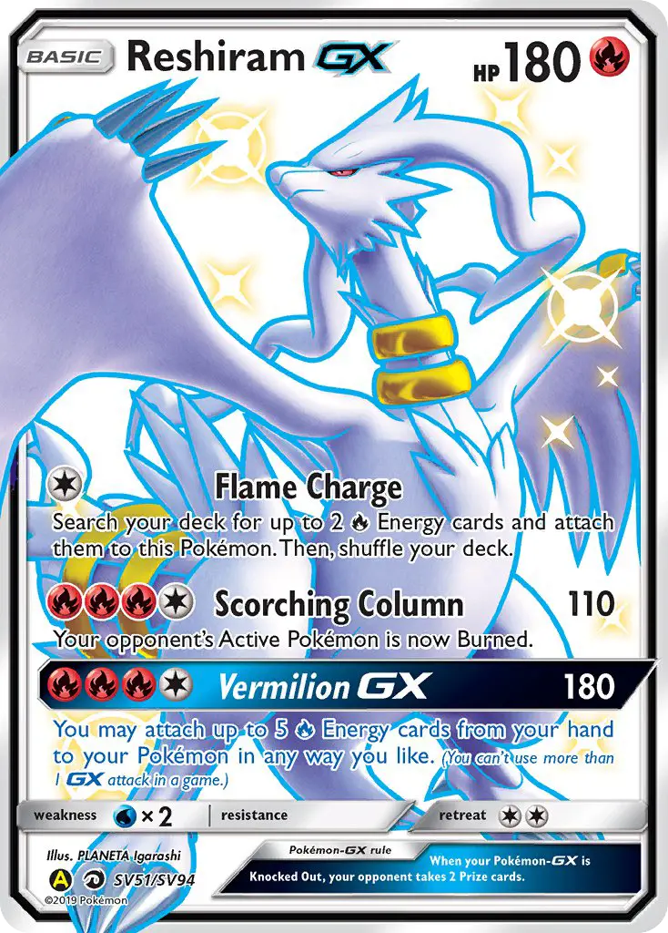 Reshiram-GX, Pokémon card