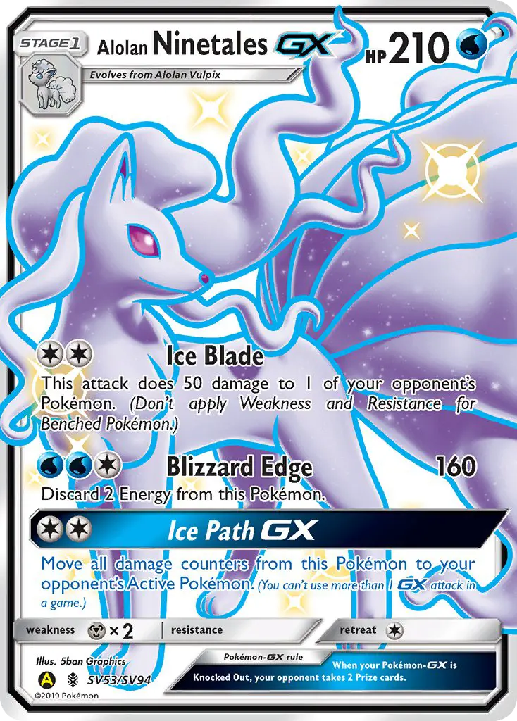 Alolan Ninetales-GX, Pokémon card