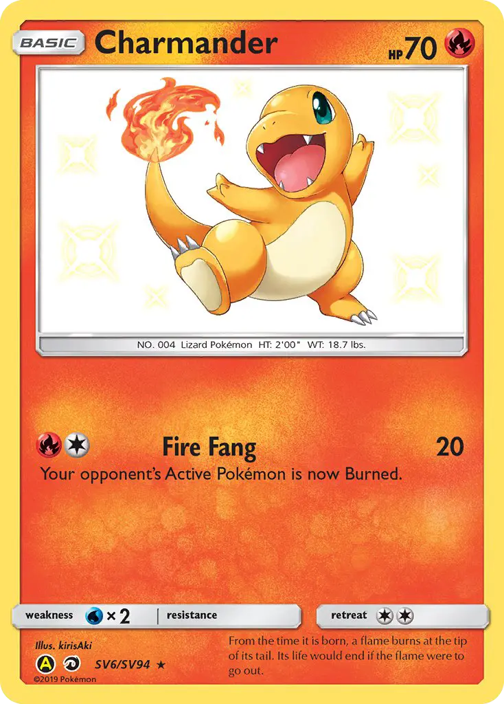 Charmander, Pokémon card
