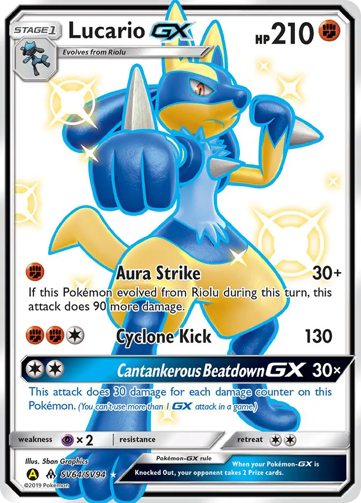 Lucario-GX, Pokémon card