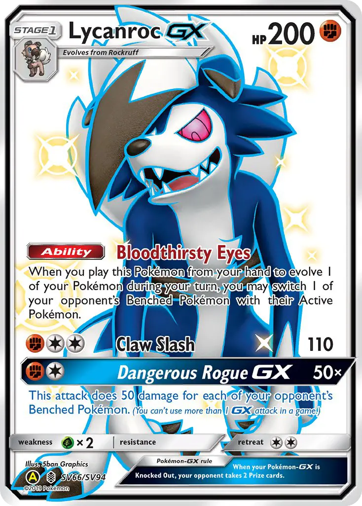 Lycanroc-GX, Pokémon card