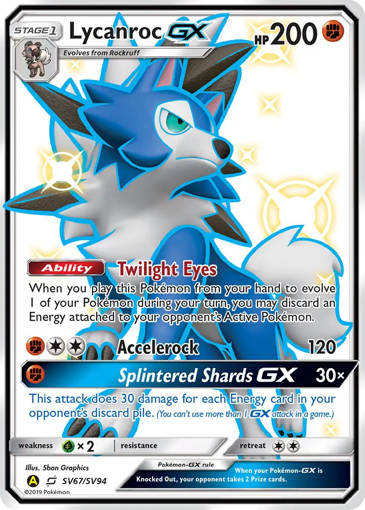 Lycanroc-GX, Pokémon card