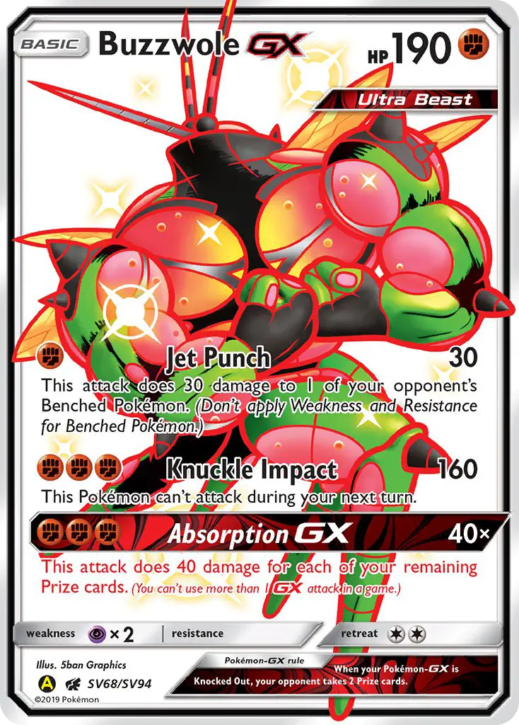 Buzzwole-GX, Pokémon card