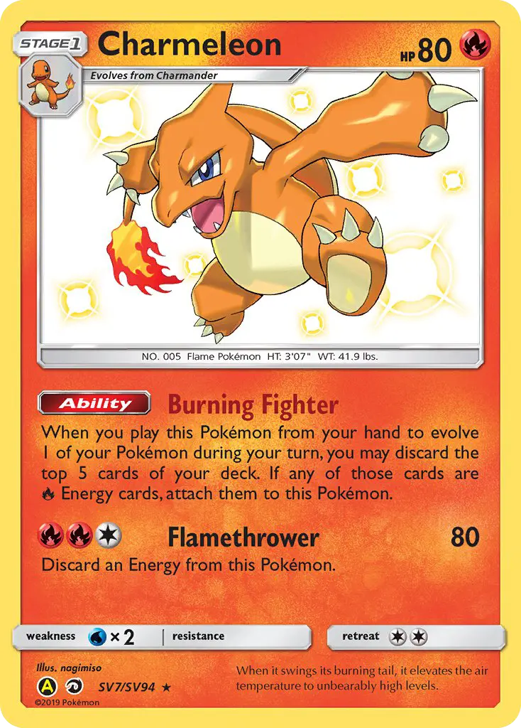 Charmeleon, Pokémon card