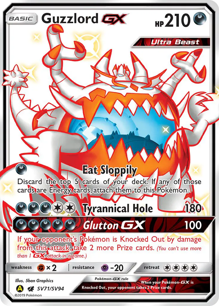 Guzzlord-GX, Pokémon card