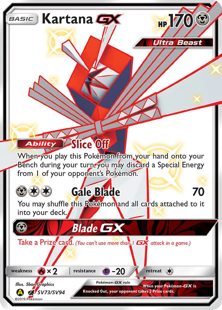Kartana-GX, Pokémon card