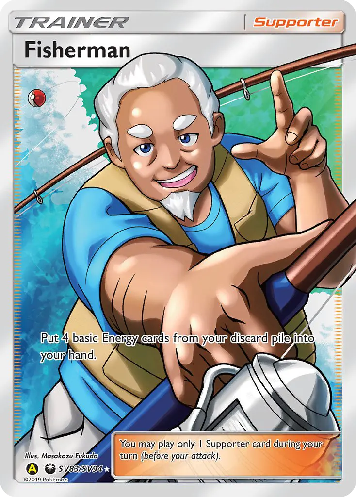 Fisherman, Pokémon card