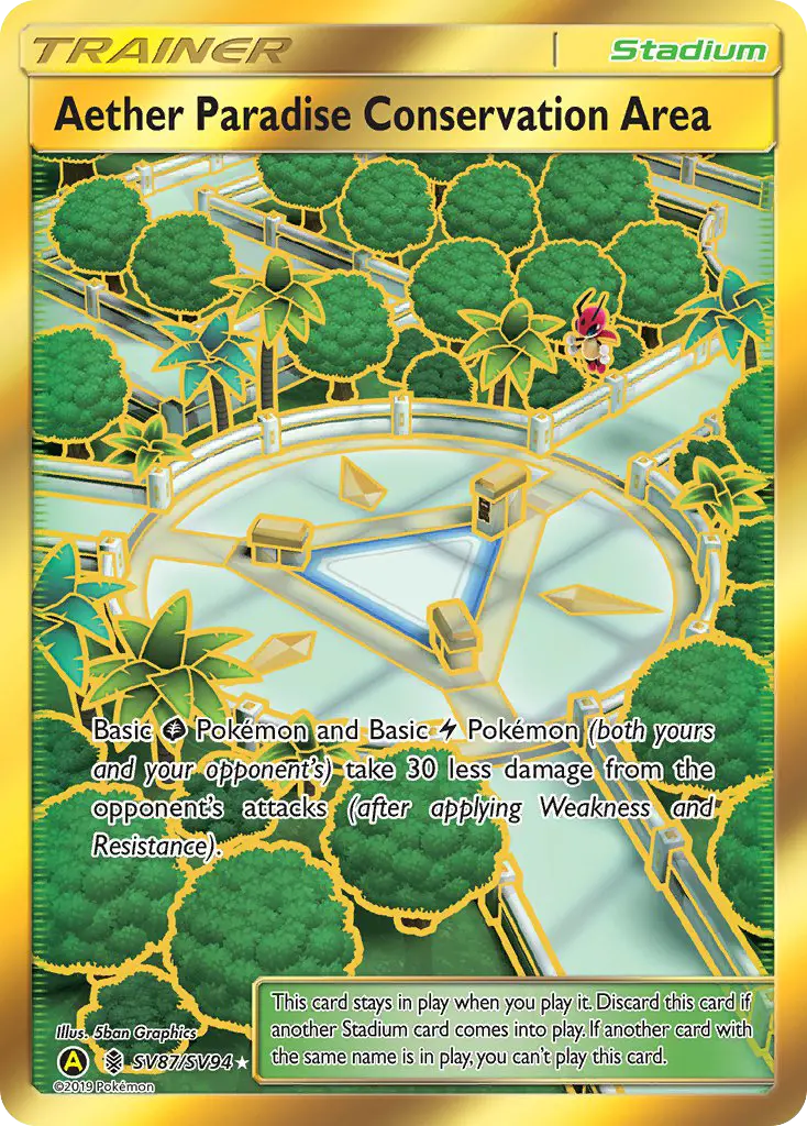 Aether Paradise Conservation Area, Pokémon card