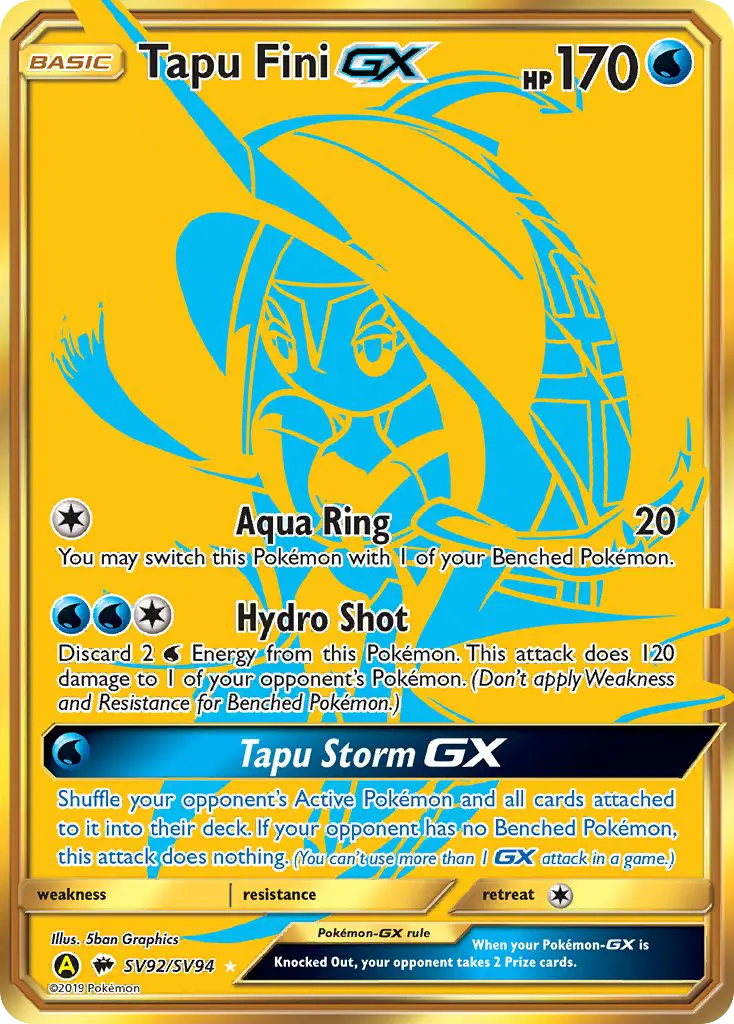 Tapu Fini-GX, Pokémon card