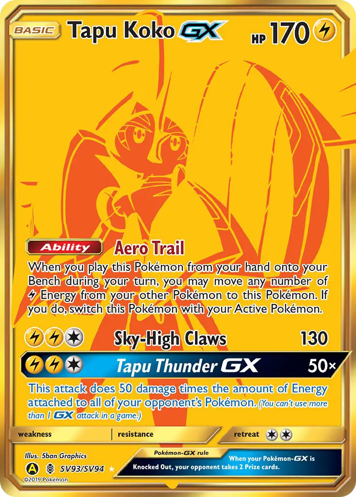 Tapu Koko-GX, Pokémon card