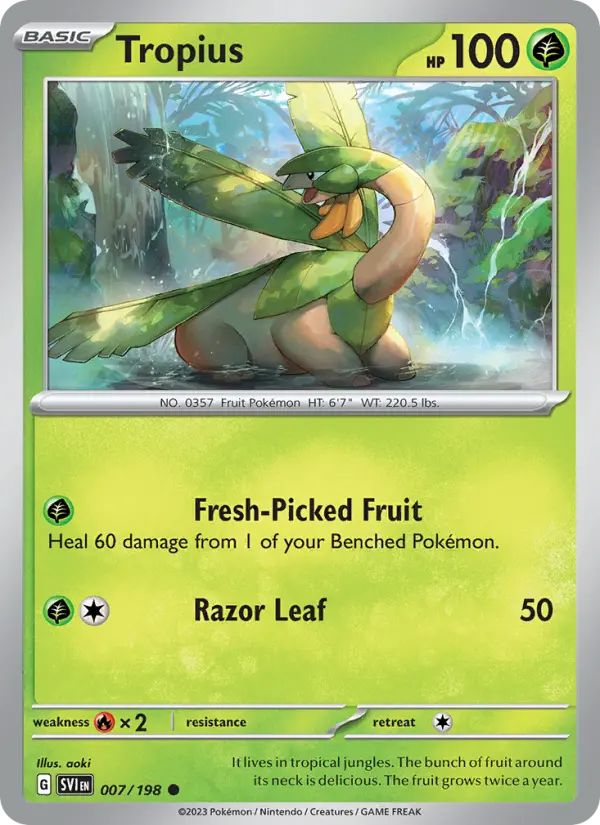 Tropius, Pokémon card