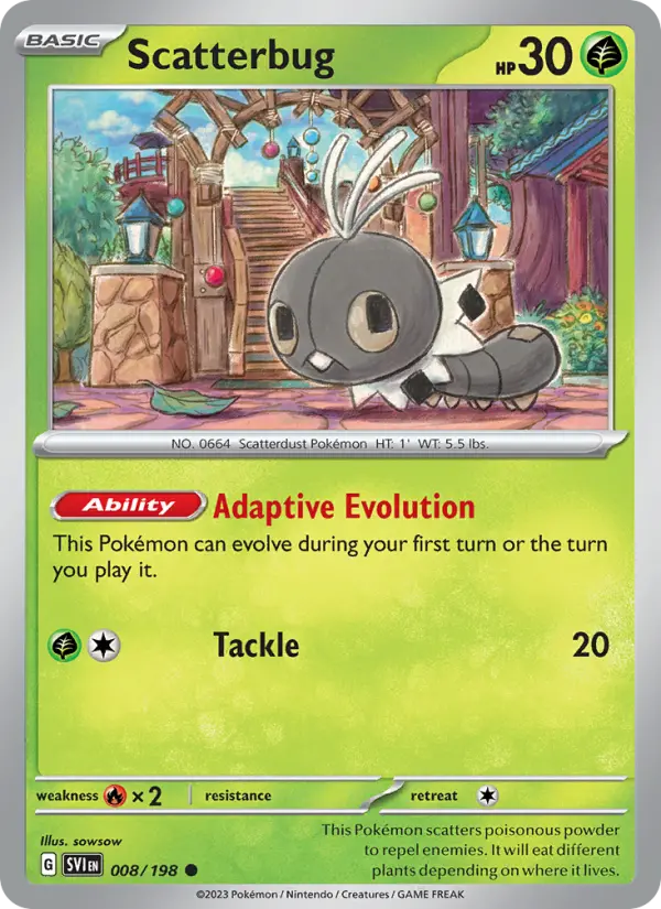 Scatterbug, Pokémon card
