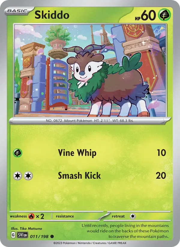 Skiddo, Pokémon card