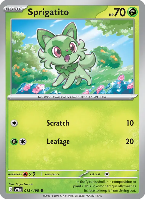 Sprigatito, Pokémon card