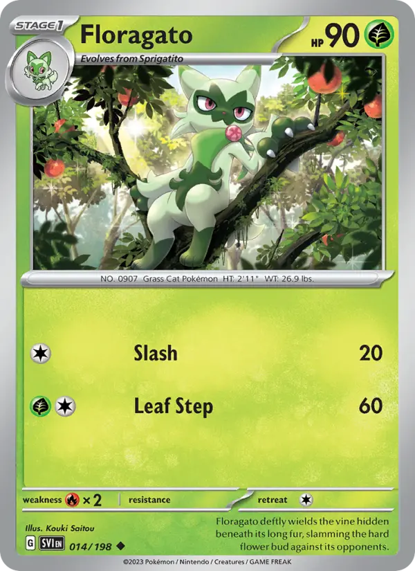 Floragato, Pokémon card