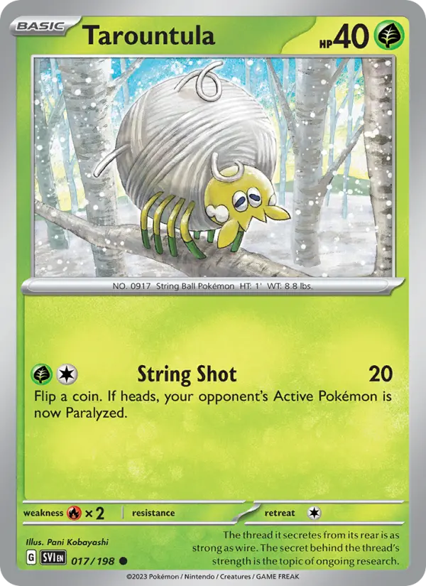 Tarountula, Pokémon card
