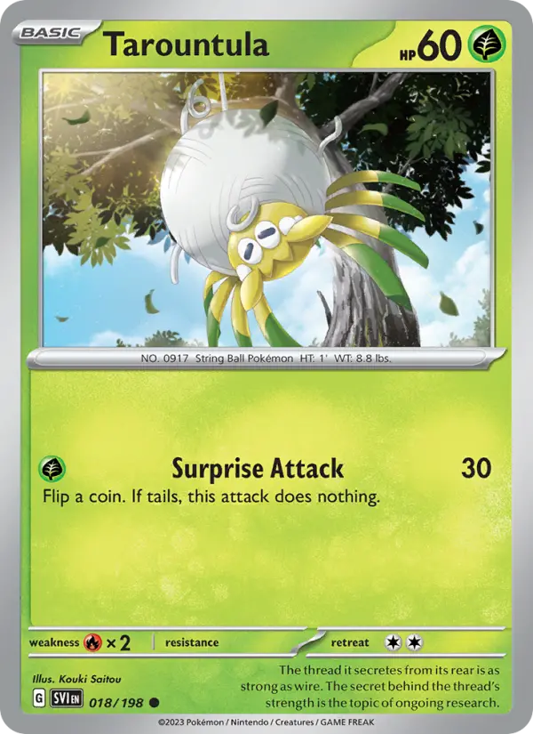 Tarountula, Pokémon card