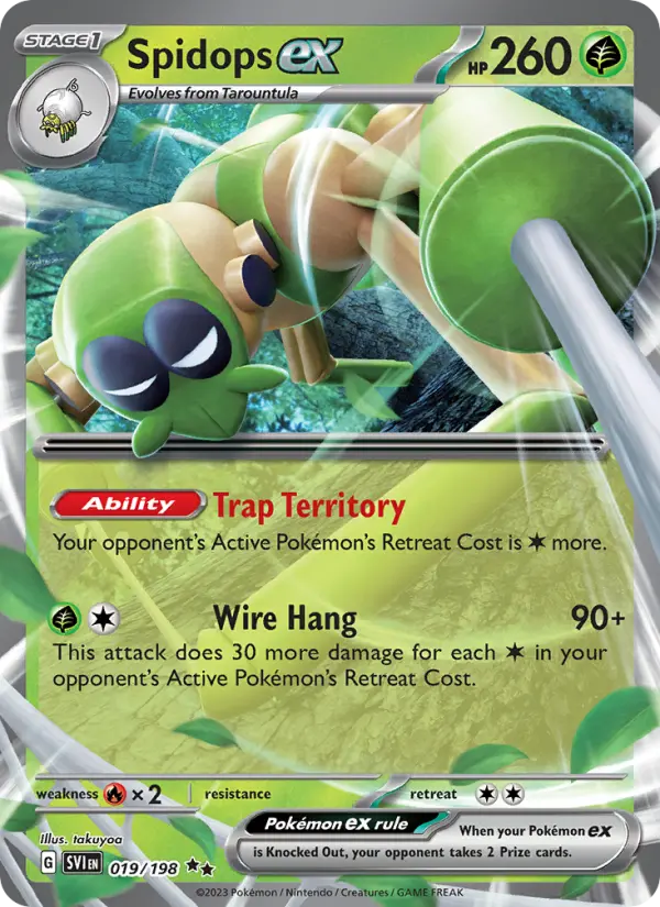 Spidops ex, Pokémon card