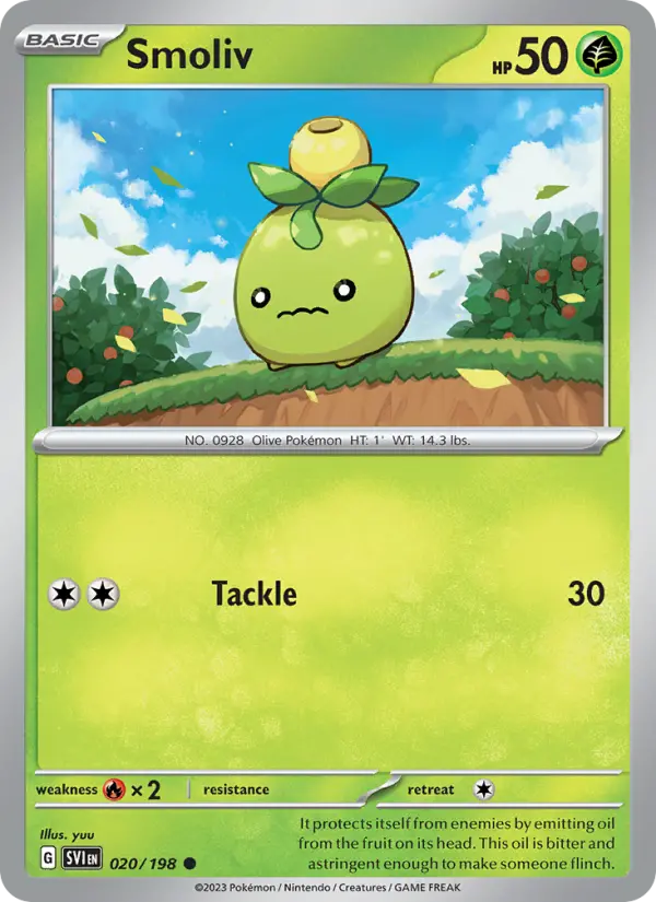 Smoliv, Pokémon card