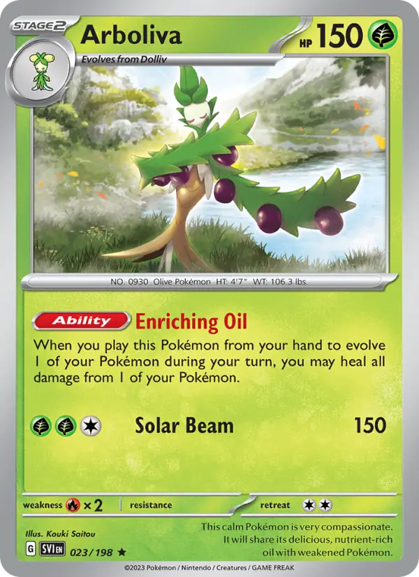 Arboliva, Pokémon card