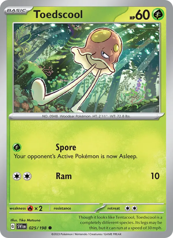 Toedscool, Pokémon card