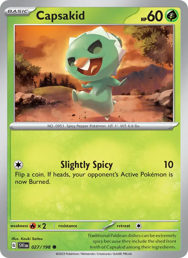 Capsakid, Pokémon card