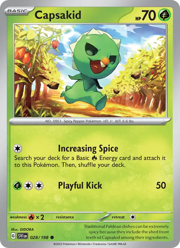 Capsakid, Pokémon card