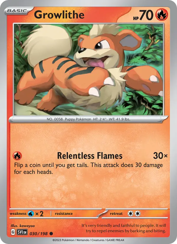 Growlithe, Pokémon card