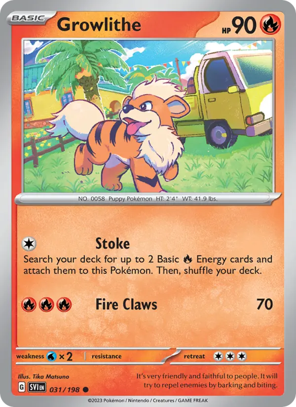 Growlithe, Pokémon card
