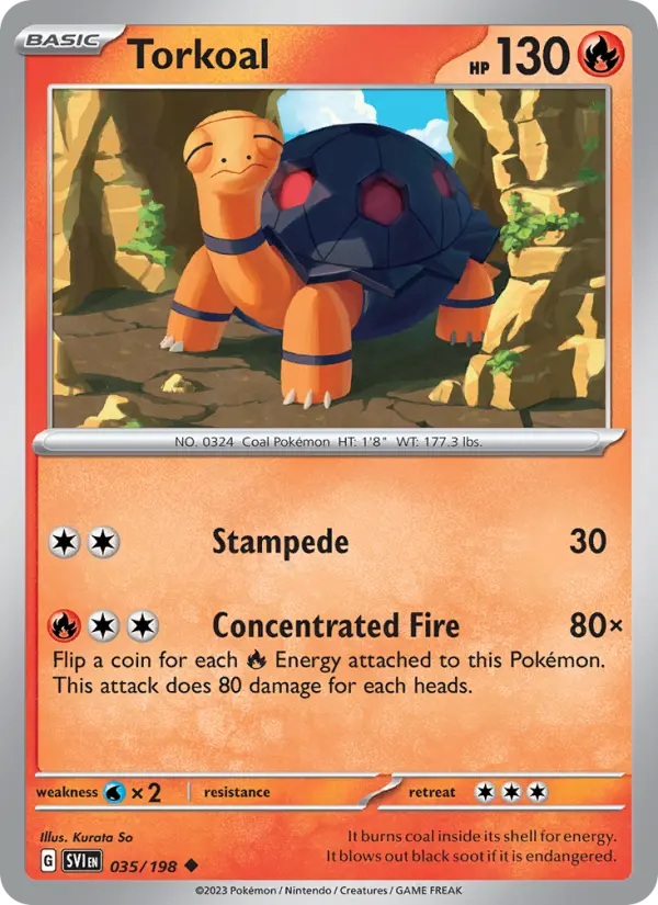 Torkoal, Pokémon card
