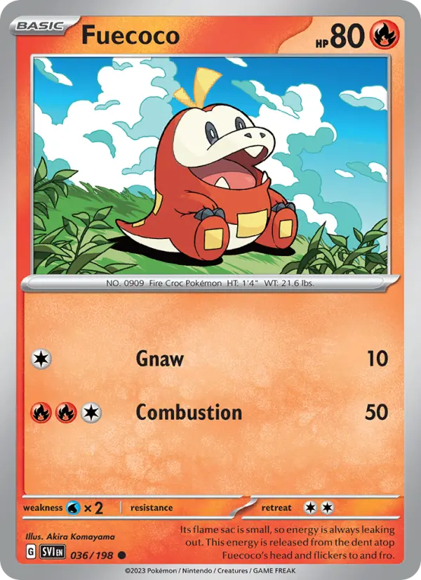Fuecoco, Pokémon card
