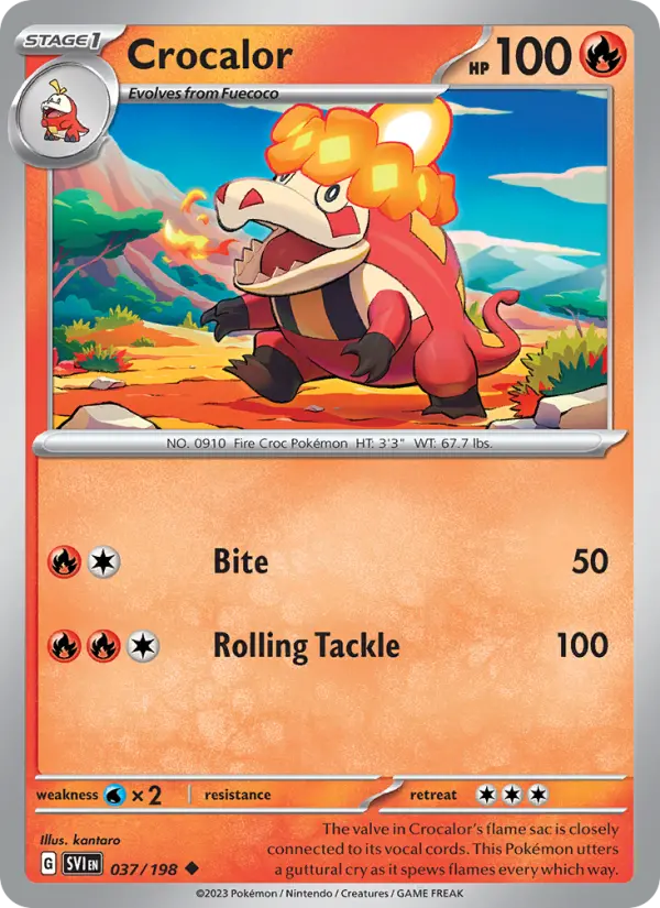 Crocalor, Pokémon card