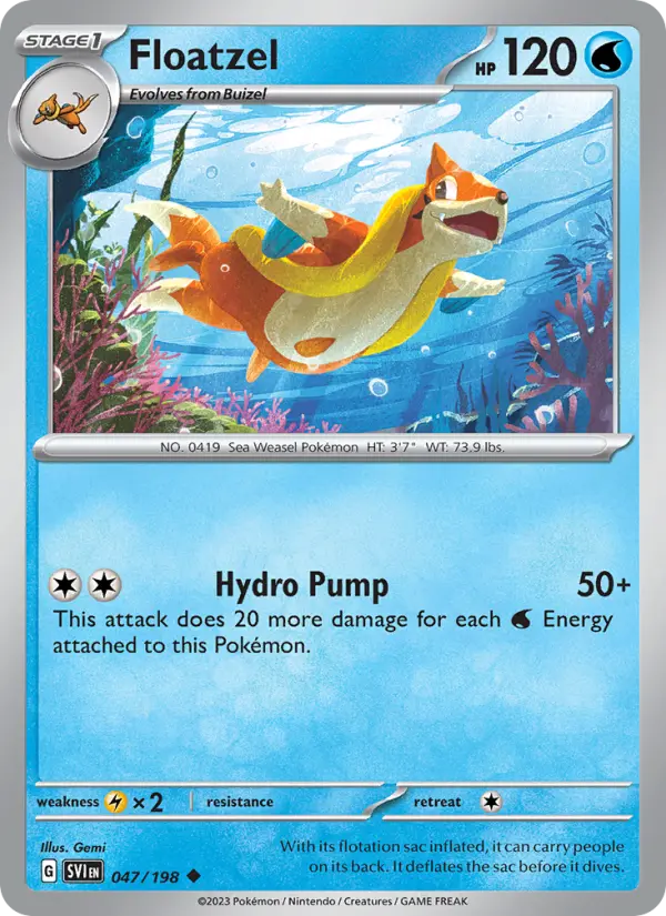 Floatzel, Pokémon card