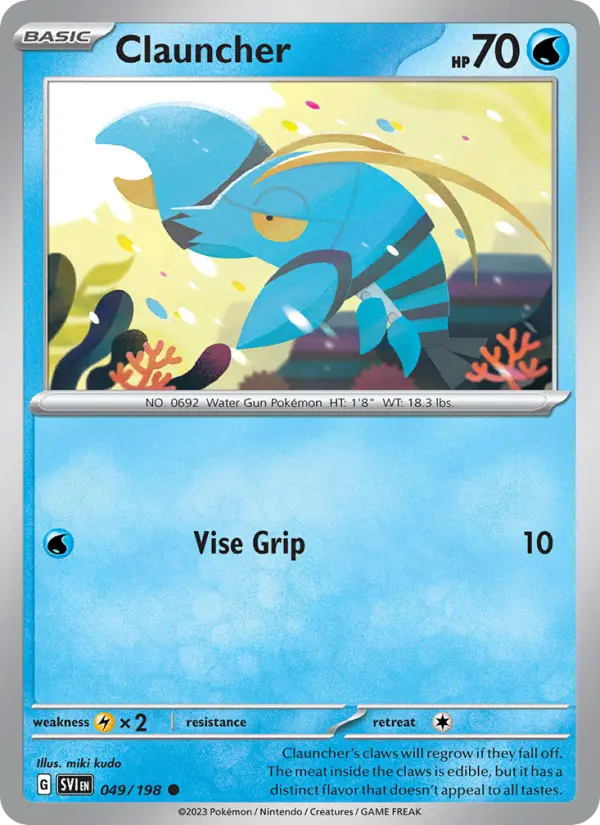 Clauncher, Pokémon card