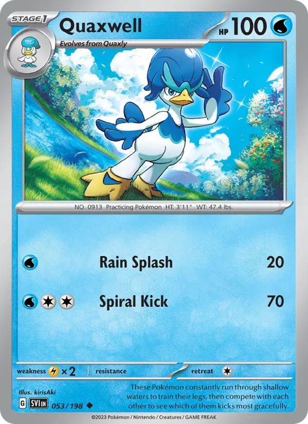 Quaxwell, Pokémon card