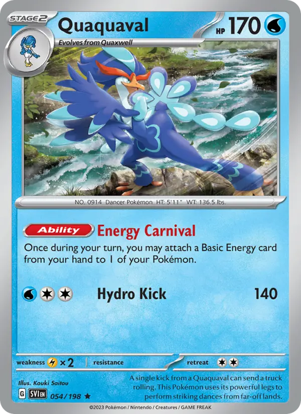 Quaquaval, Pokémon card