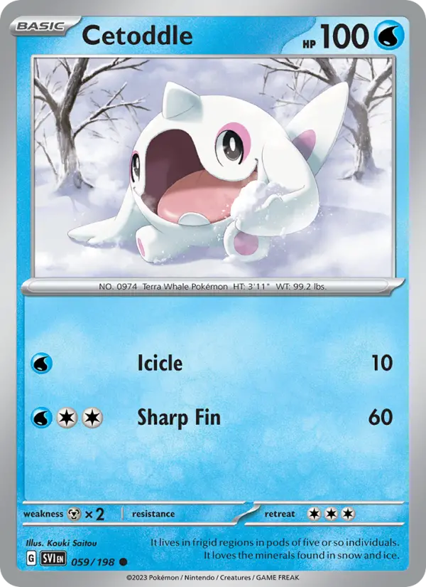 Cetoddle, Pokémon card