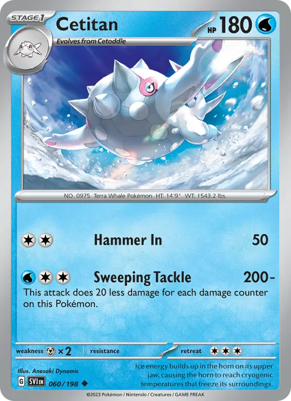 Cetitan, Pokémon card