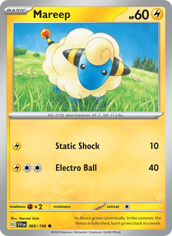Mareep, Pokémon card