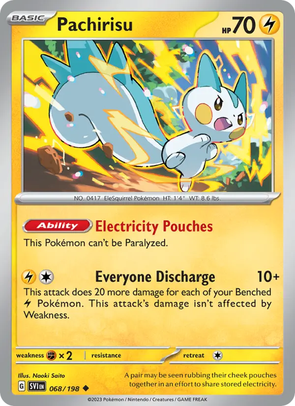 Pachirisu, Pokémon card