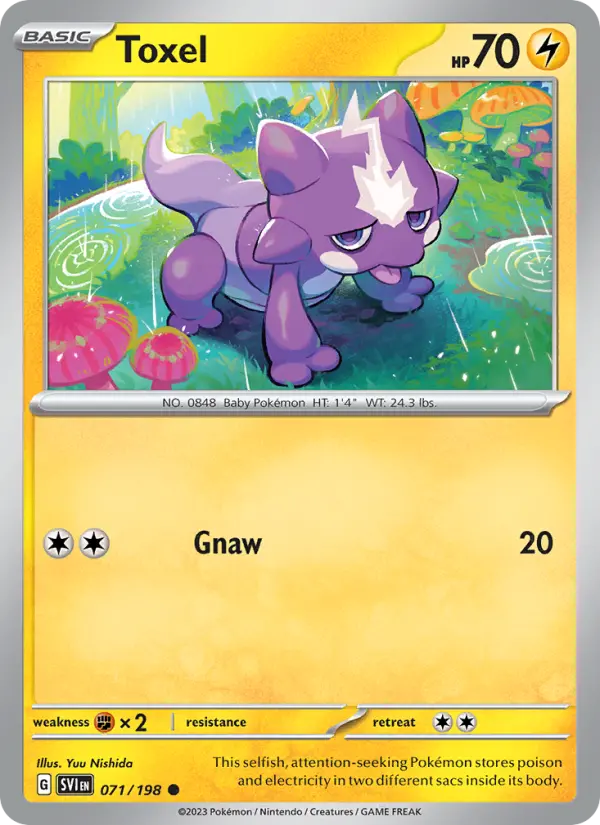 Toxel, Pokémon card