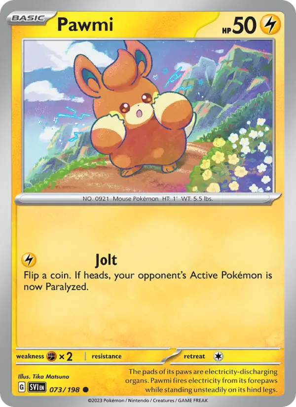 Pawmi, Pokémon card