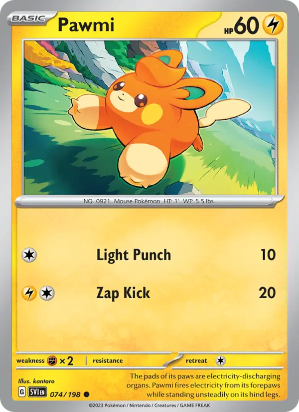 Pawmi, Pokémon card