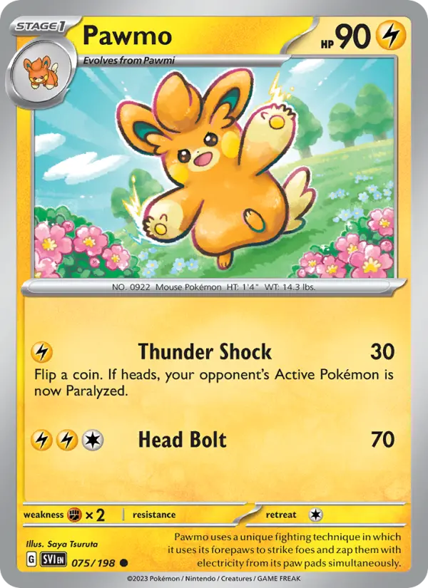 Pawmo, Pokémon card