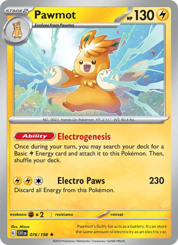 Pawmot, Pokémon card