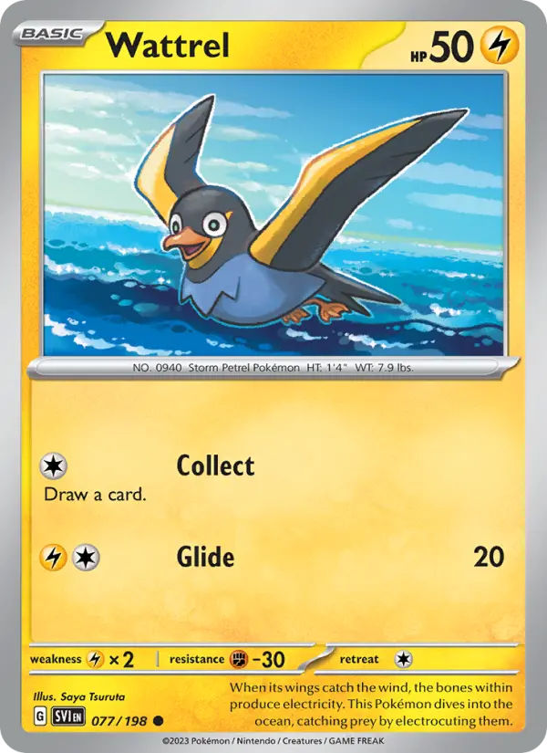 Wattrel, Pokémon card