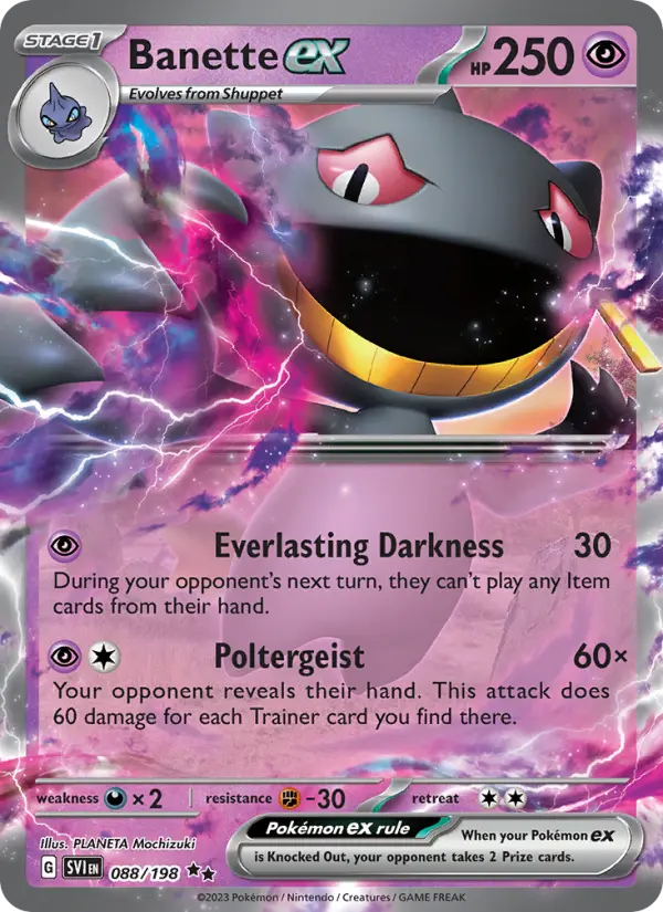 Banette ex, Pokémon card