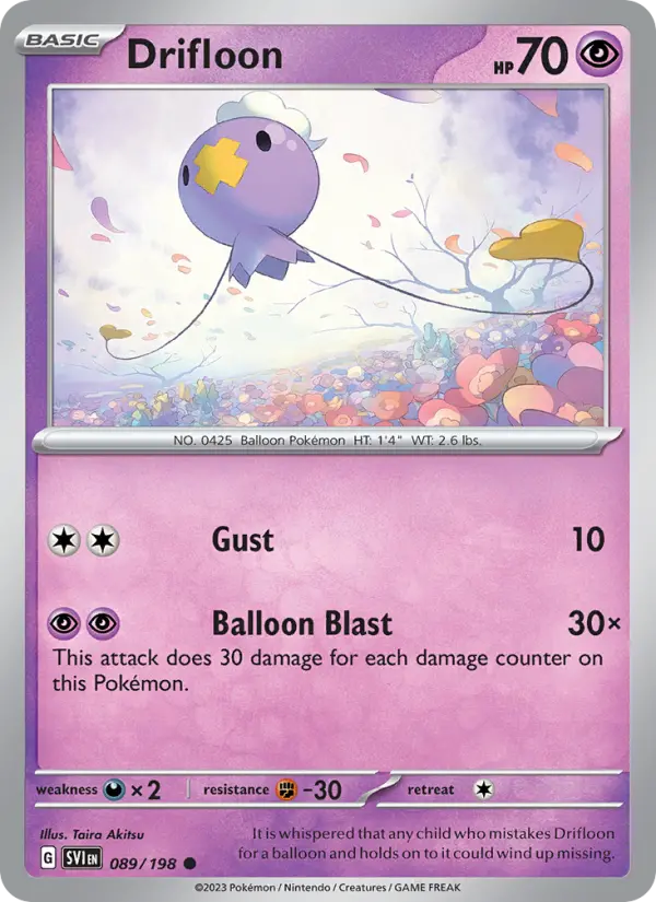 Drifloon, Pokémon card